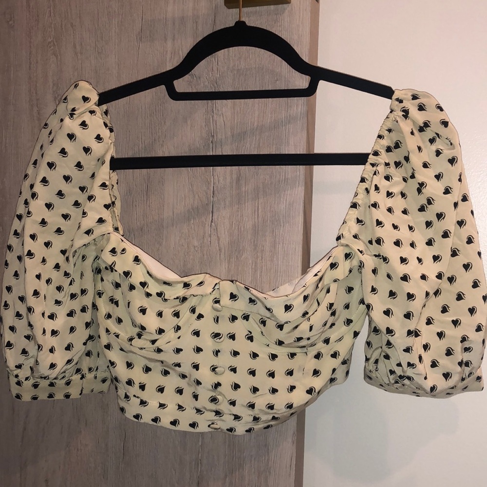 For love and lemons cropped heart bustier top